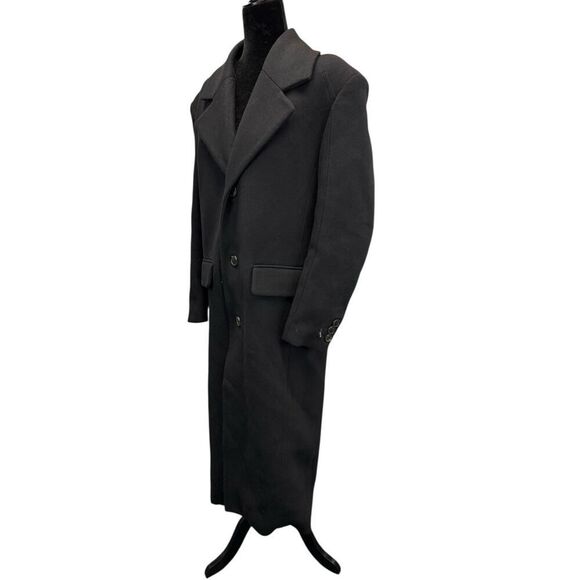 Zara x Ader Error Oversize Wool Blend Coat Black XS Unisex Rare Collab - Picture 6 of 16